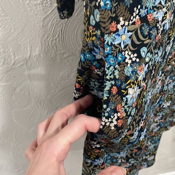 J Jill Floral Modal Blend Colorful Boho Dress Size Small - Picture 4 of 8